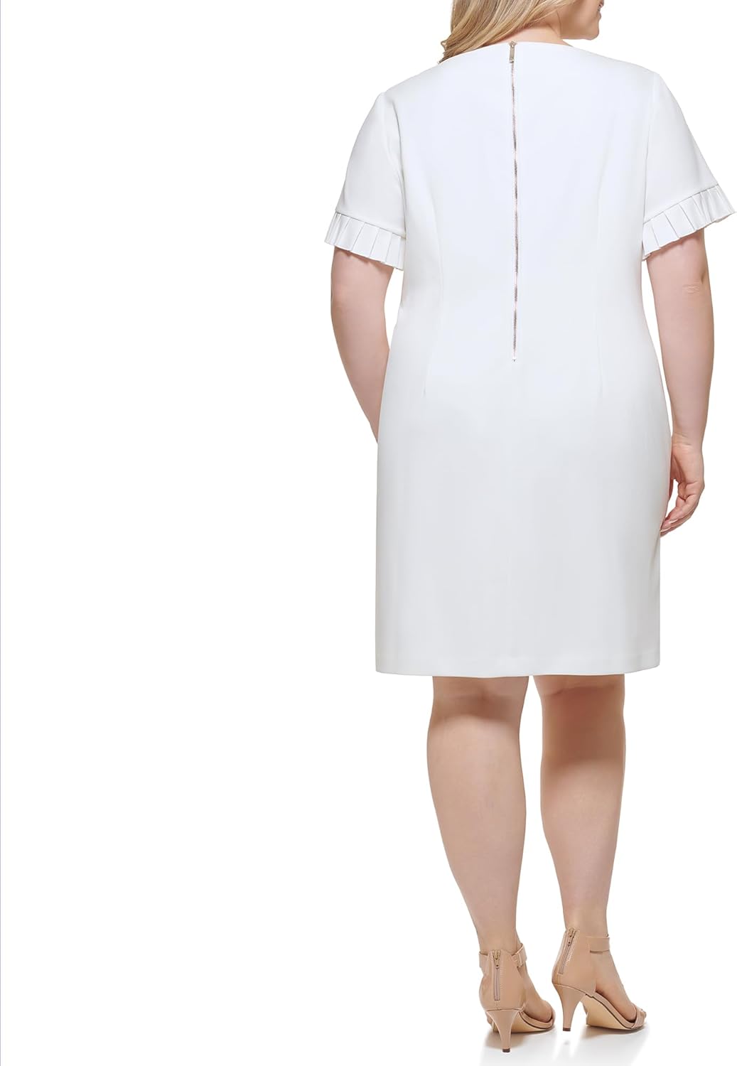 Tommy Hilfiger Scuba Crepe Grommet Sleeve Shift Dress - Image 4