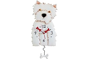 White 15'' Allen Designs Westies Wall Clock