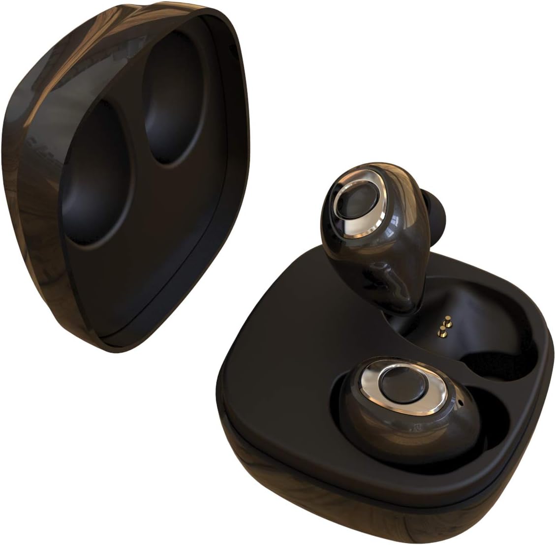 Wireless Earbuds, OSUNLIN Bluetooth Headphones Bluetooth 5.0 Lightweight Earphones in-Ear HiFi Stereo, Transparency Mode, Touch Control, IPX5 Waterproof, One-Step Pairing, Built-in Mic (Black)