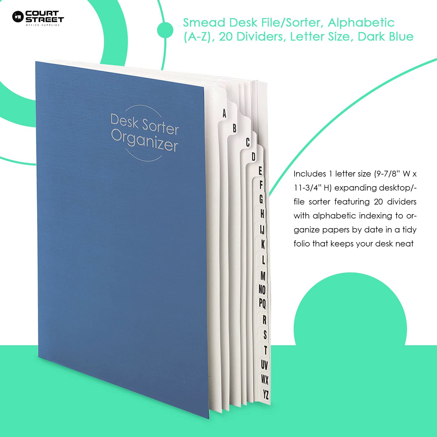 organizerページ C-Line All Purpose Document Sorter Strip, Blue, 2.5 x 23.5