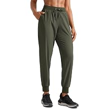 CRZ YOGA Womens Lightweight Workout Joggers 27.5" - Travel Casual Outdoor Running Athletic Track Hiking Pants with Pockets