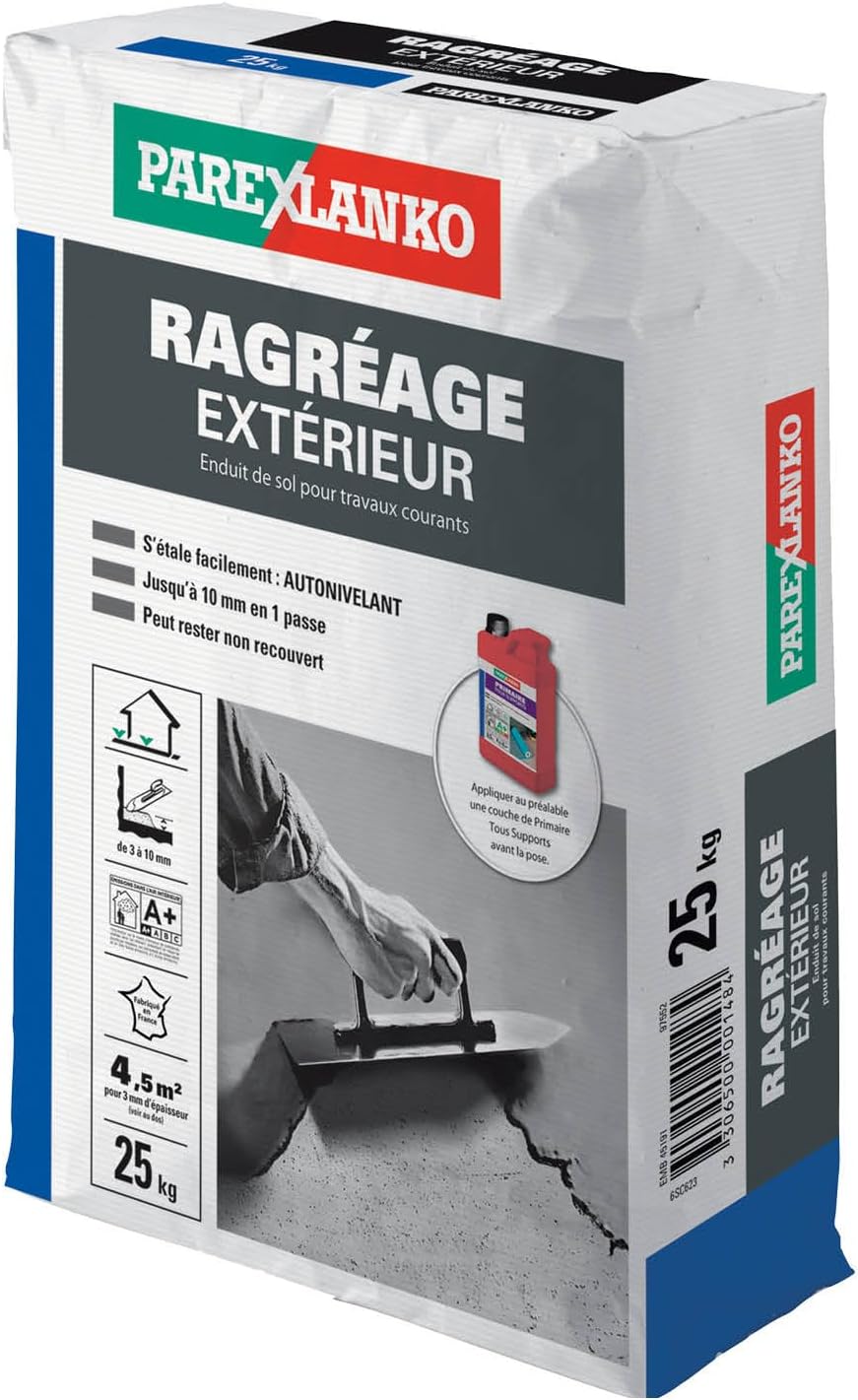 Ragréage Extérieur Autonivelant Parexlanko - 25kg