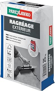 Parexlanko - Mortier de sol - Ragréage Extérieur - Gris - Préparation des supports en ciment - Autonivelant - Idéal terrasse, balcon, garage - 25kg
