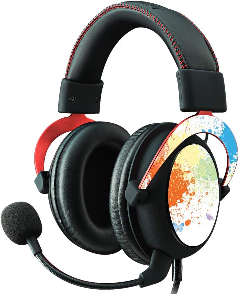 MightySkins Skin Compatible with Kingston HyperX Cloud II Gaming Headset - Splash of Color | Protective, Durable, and Unique Vinyl Decal wrap Cover | Easy to Apply, Remove | Made in The USA