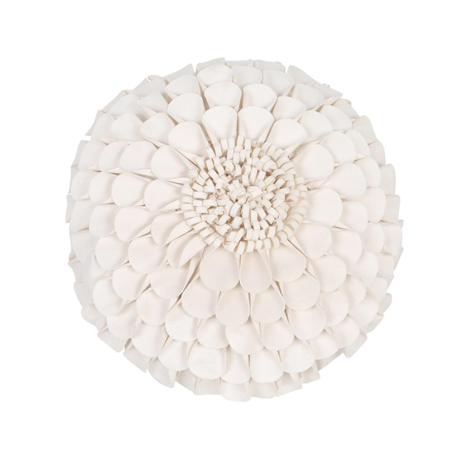 LCKKJHG Chrysanthemum Throw Pillows 3D Sun Flower Cushion Cover White Velvet Sofa Waist Home Decor Pillow Case(A-45X45CM)