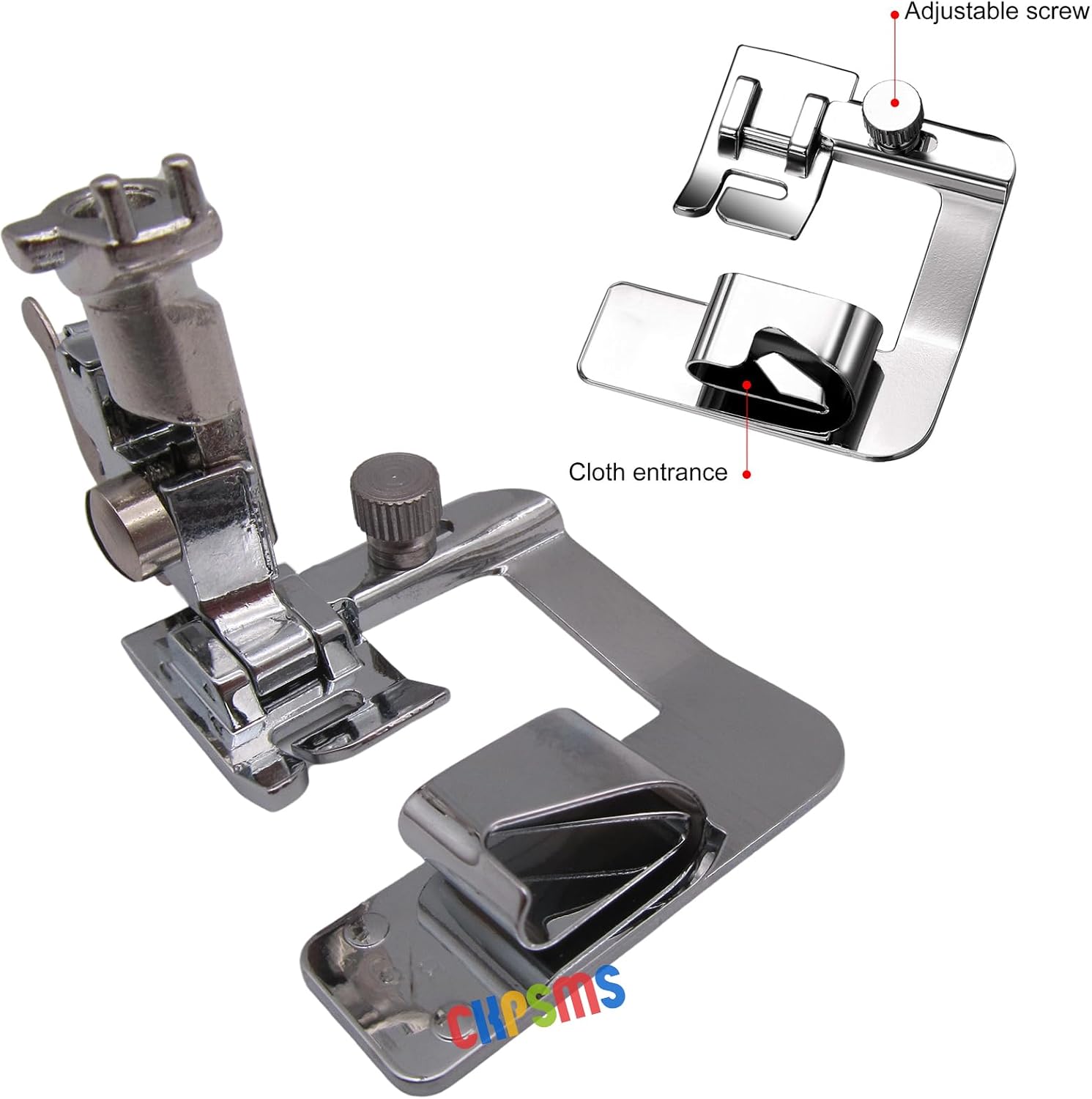CKPSMS Brand -1SET Rolled Hem Presser Foot Compatible with/Replacement for Bernina Brand Old Style 530 700 707 708 817 830 840 1230 1260