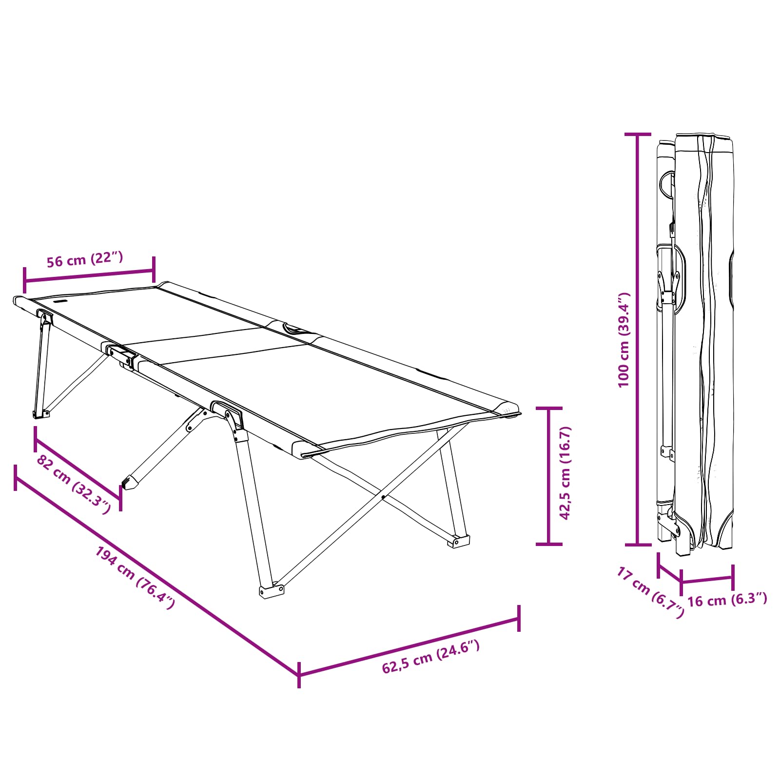 SKM Klappbett für Camping Rot Metall und Stoff Standard Faltbar,Sportartikel,Outdoor-Aktivitäten,Camping & Wandern,Camping-Möbel,Feldbetten,Rot,6.91KG,42003118