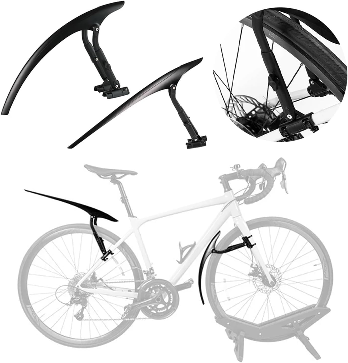 Guardabarros MTB Guardabarros De Bicicleta Ajustable, Carretera, Accesorios Alas