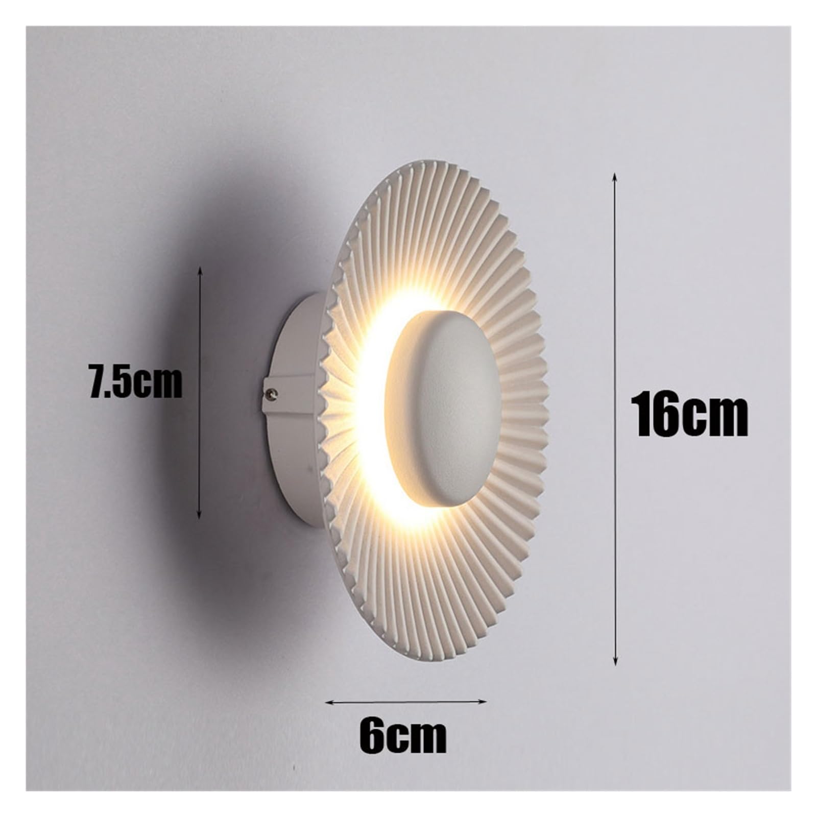 Wewnętrzny Kinkiet LED Sypialnia Salon Lampy Domowe Balkon TV Tle Lampa Do Sypialni Nowoczesny Aluminiowy Jasne śWiatłA(White)