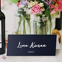 Vista 3 de Tarjetas de tienda de campaña plegables verticales, papel blanco pesado de 4.25 x 11 pulgadas, para cumpleaños, bodas, vacaciones, invitaciones