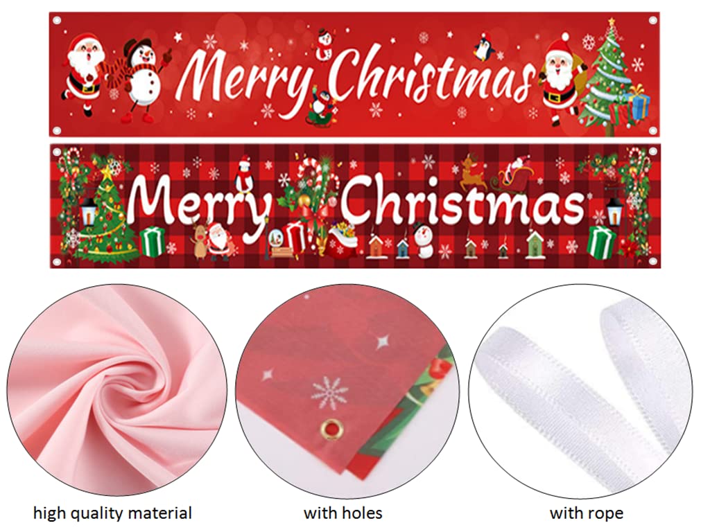 Arosche Weihnachtsbanner 304,8 X 50,8 Cm – Merry Christmas, Grinch Design, Für Drinnen & Draußen, Polyester