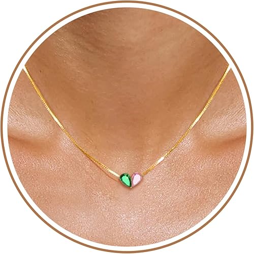 Birthstone Necklace for Women Dainty Gold Necklace with 2 Birthstone Christmas Stocking Stuffers Teen Girl Gifts Trendy Stuff Birthday Gift Moms 2025 Graduation Gift Adjustable Anniversary Jewelry for Daughter Girlfriend Friend