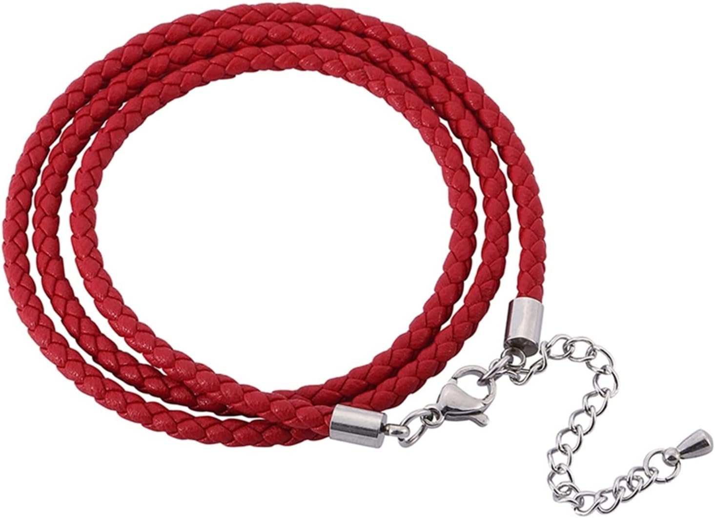 Bracelet Female Jewelry Red Braided Leather Rope Bracelet Women Handmade Multilayer Wrap Bracelets Length Adjustable