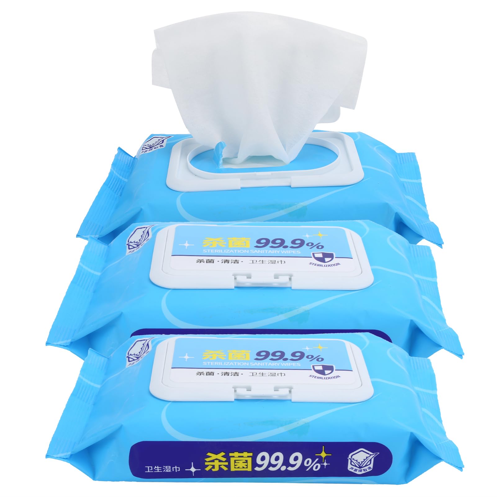 Salviette umidificate 3 sacchetti Salviette detergenti delicate Delicate sulla pelle Nessuna irritazione per le Pelle del viso Adulti Studenti Tasso di pulizia non tessuto del