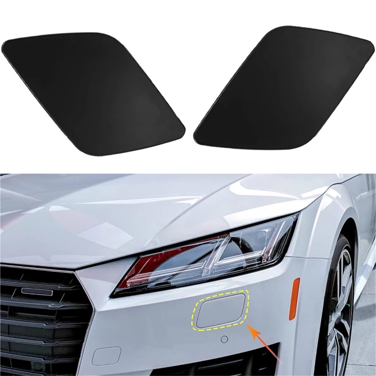 Para A6 C6 Quattro S6 RS6 2005 2006 2007 2008 2 Piezas Tapa De Lavafaros Para Parachoques Delantero 4F0955275 4F0955276