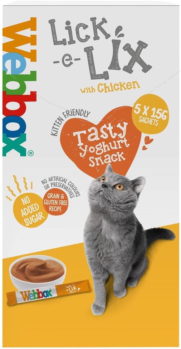 5 Lick-E-Lix Chicken Cat Treats, 15g