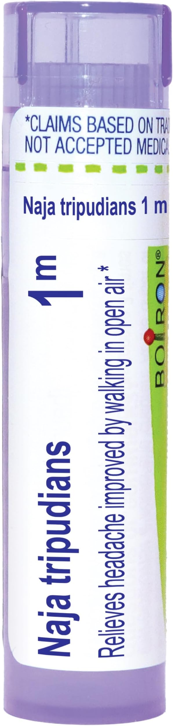 Boiron Naja Tripudians 1M Homeopathic Medicine for Headaches - 80 Pellets