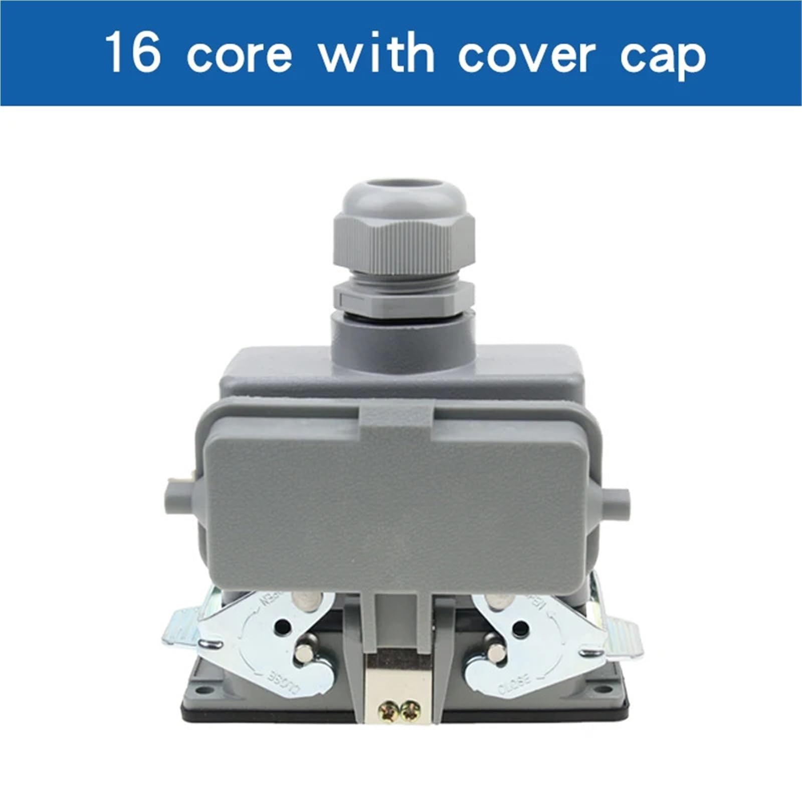 Connecteur rectangulaire robuste HDC-HE-016, 16 broches, prise d'aviation industrielle, 500V, 16a, 1 pièce(16 core top line)