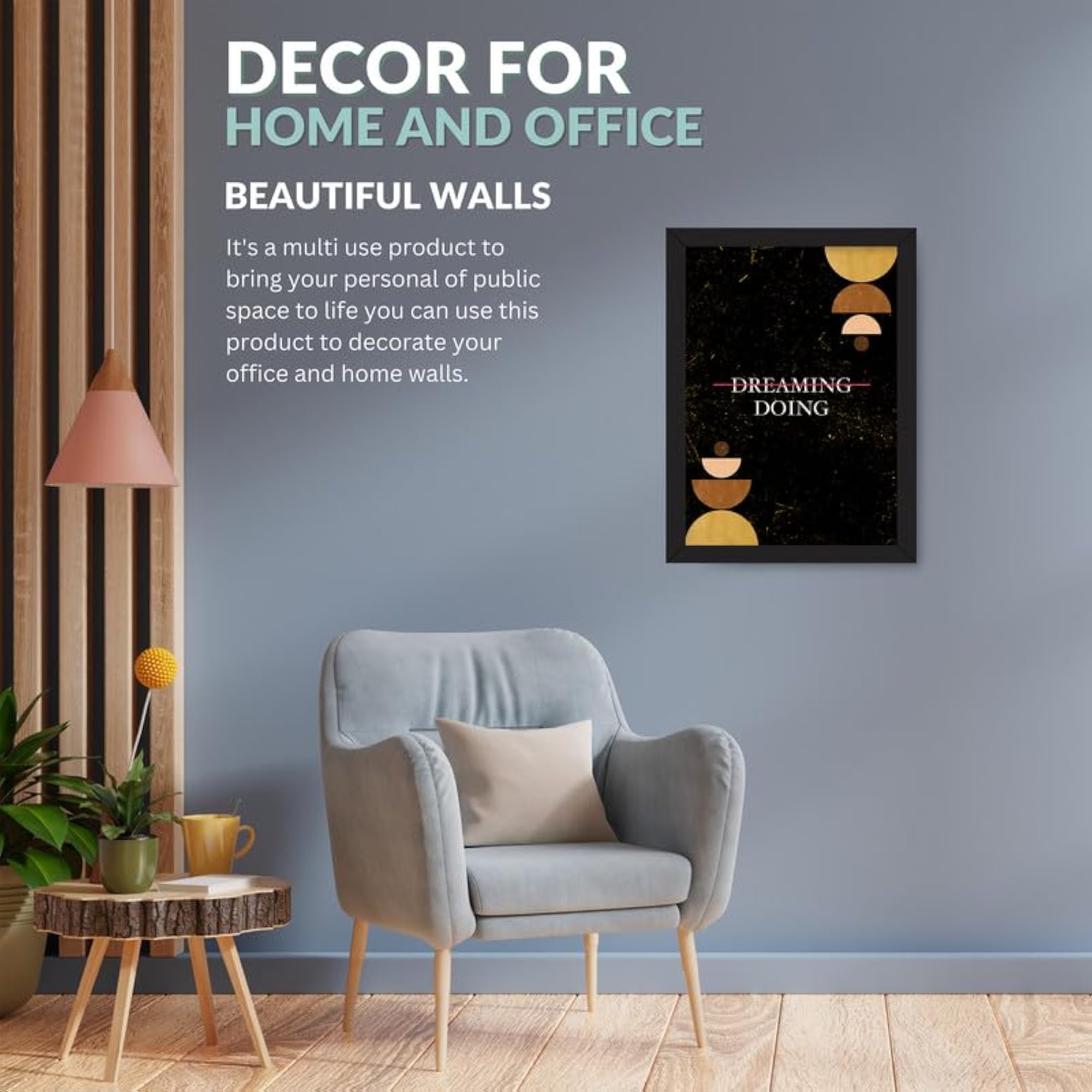 Wooden A4 Motivation Wall Art Frame