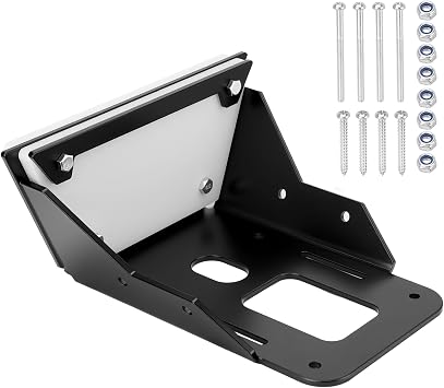 Kayak Trolling Motor Transom Mount, Thickening Trolling Motor Mount Kit for Most Clamp-on Electric Trolling Motors, Freshwater and Saltwater, Black