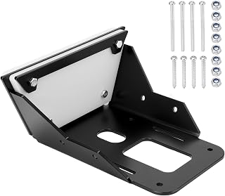 Kayak Trolling Motor Transom Mount, Thickening Trolling Motor Mount Kit for Most Clamp-on Electric Trolling Motors, Freshwater and Saltwater, Black