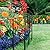UIRWAY 10 Panels Garden Fences and Borders, Total 10.8ft(L) x 24in(H) Decorative Garden Fence with Leaf Pattern, Rustproof Metal Rabbit Fence for Garden, Small Garden Edging Fence for Outdoor
