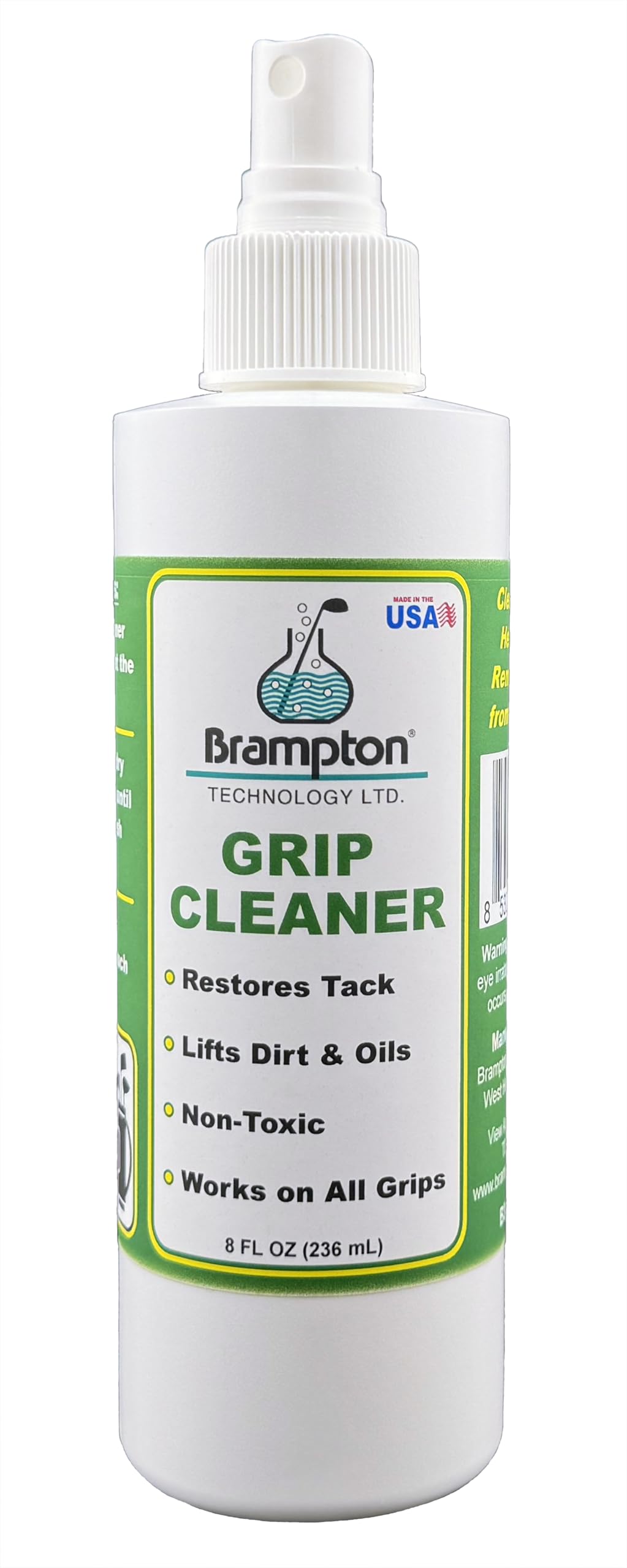 Brampton Golf Grip Cleaner, Works on Balls & Club Head Grooves, Restores Tackiness, Removes Dirt & Oil, Grip Spray for Golf, Tennis, Baseball,