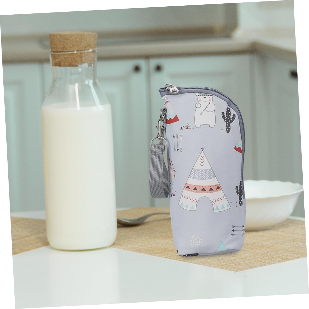Toyvian 4pezzi Borsa Termica Per Bottiglie Di Latte Con Design Cerniera Accessorio Portatile Per Passeggini Isolamento Efficiente Per Ragazzo Ragazza Adatta Maggior Delle Bottiglie Sul