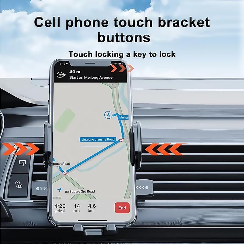 Car Phone Mount Holder for Toyota Harrier 2003-2024,Dashboard Windshield Phone Holder Strongest Suction Cup 360° Adjustable Hands Free Anti-Drop Cell Phone Holder,Black + Mirror Finish