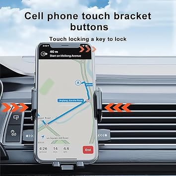 Car Phone Mount Holder for Dodge Challenger 2008-2023,Dashboard Windshield Phone Holder Strongest Suction Cup 360 Adjustable Hands Free Anti-Drop Cell Phone Holder,Black + Mirror Finish