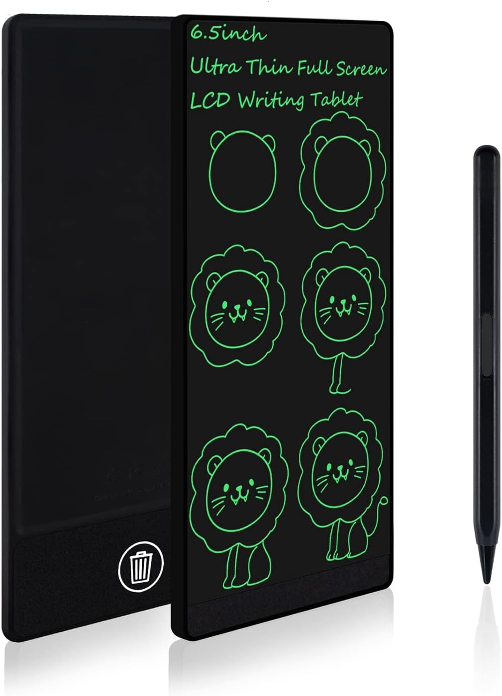 NALACAL Mini Lcd Writing Tablet, 6.5in Erasable Reusable Electronic Drawing Pads, Electronic Scratchpad for Kids and Adults, Pressure-Sensitive Technology, No Radiation, No Glare, Black