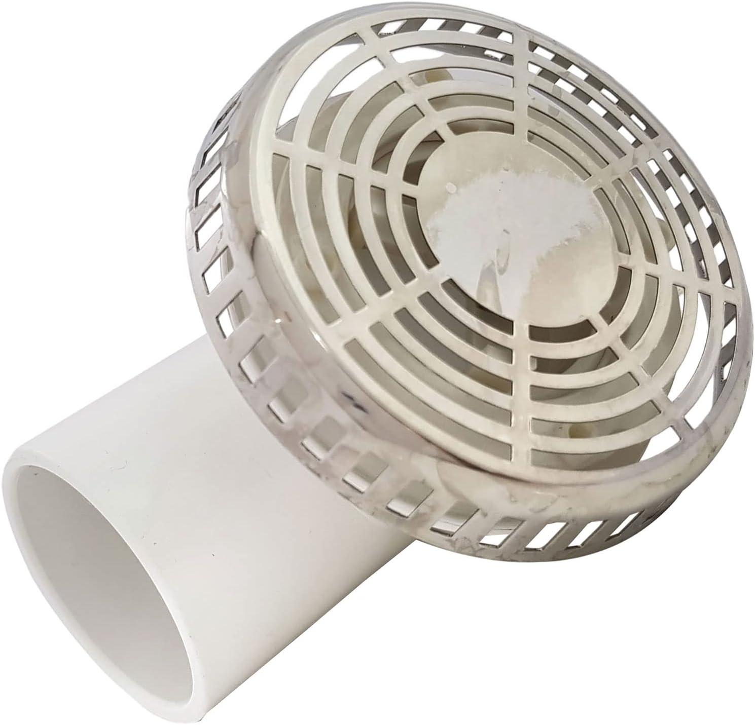 Round Chrome Whirlpool Bath Spa Suction Elbow and Outlet Vortex Cover Circular