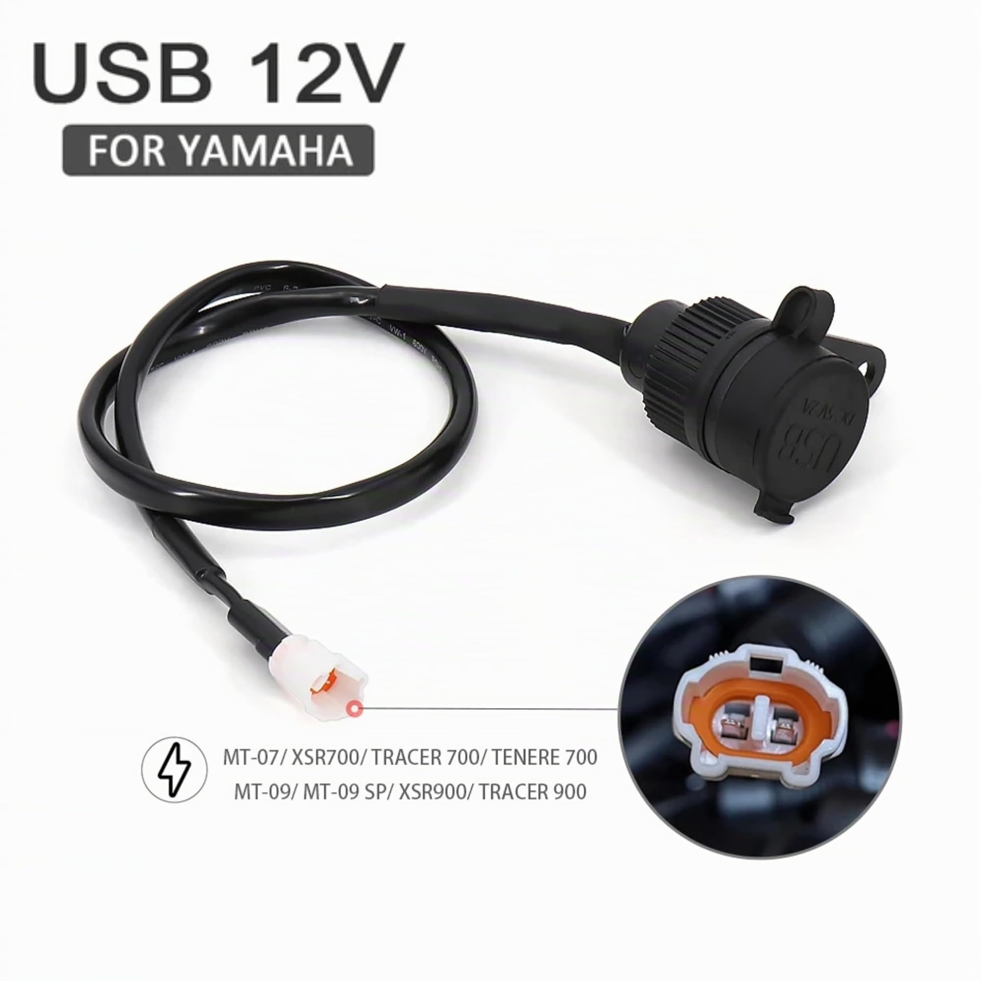 Adaptateur de chargeur USB double 12 V pour moto pour Yamaha Tracer MT-07 MT-09 SP FZ-09 FZ-07 Tracer XSR 700 900 Accessoires pour moto