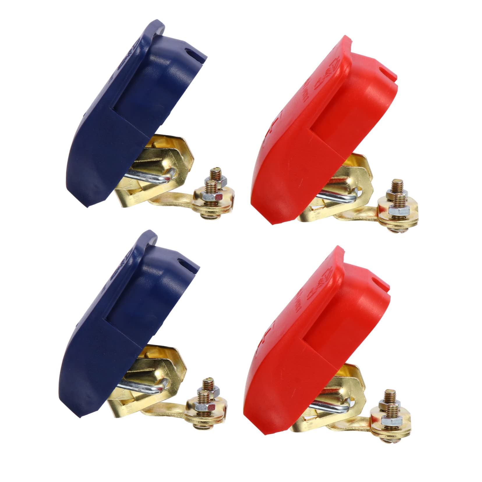 GLEAVI 2Sets Quick Release Battery Terminal Connector Clamp Durable Automotive Battery Clamps with Coating for Easy Installation and Performance