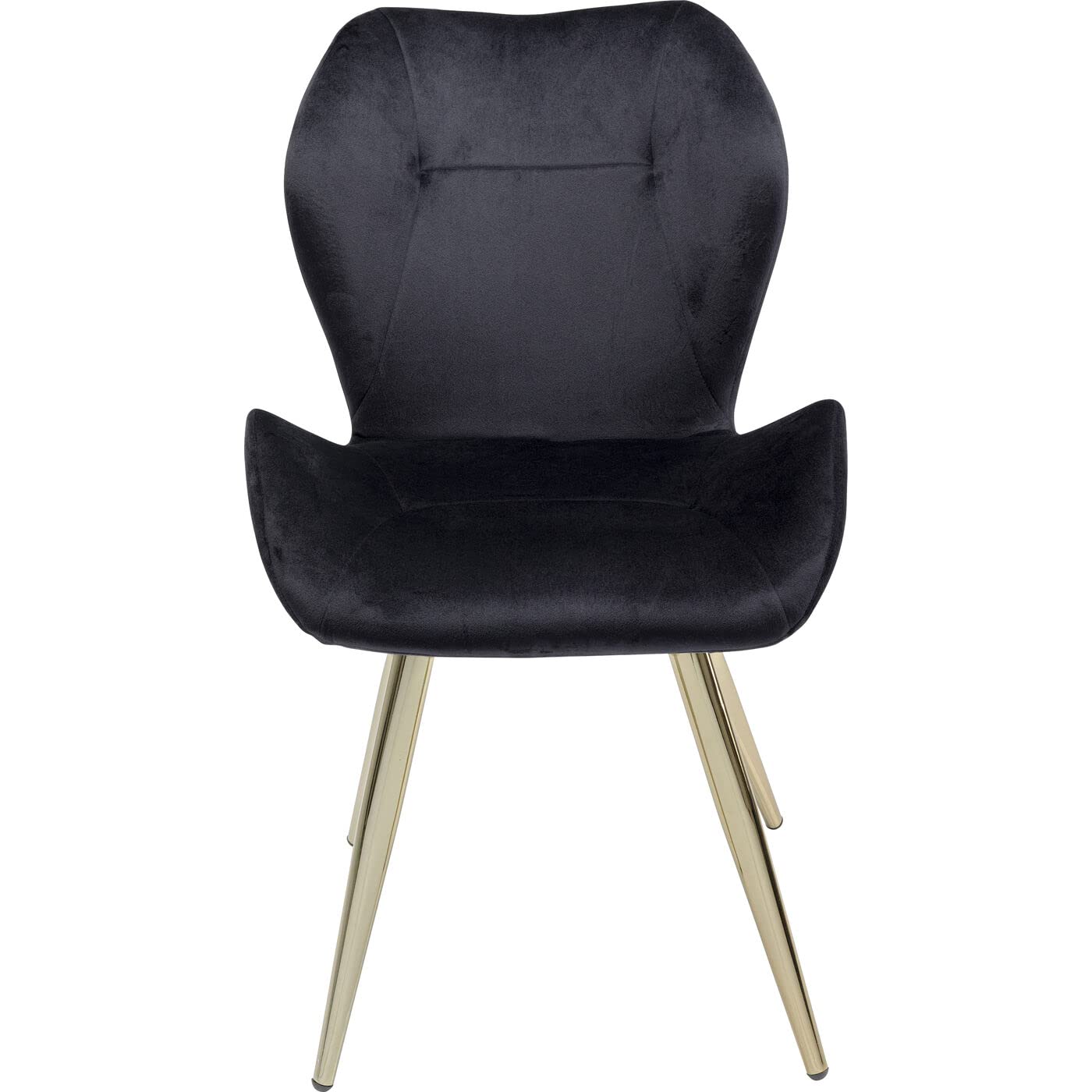 Kare Design Stuhl Viva, Schwarz – Esstischstuhl mit Samtoptik