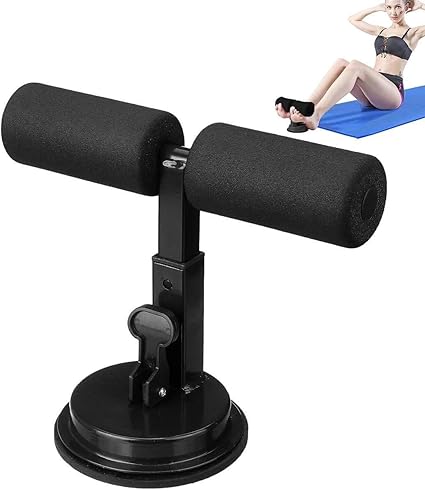 Jukusa Sit-ups Assistant at Home Working Out, Adjustable Sit-Up Bar Fitness Device for Abdominal Muscle Trainer Gym Equipment for Men & Women, Best for Weight Loss Thin Thigh (Black)