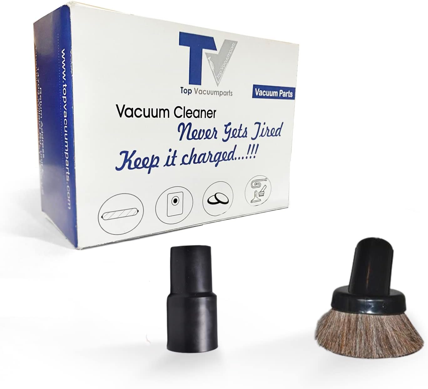 Replacement Part For 1 1/4 inch 32mm Vacuum Cleaner Delux Dust Brush and Adaptor Fits With 1 1/4 inch & 1 3/8 inch Hose