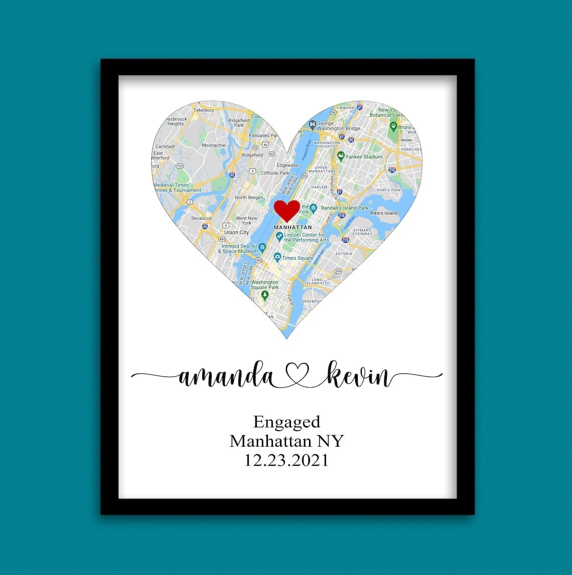 Green Homes's ENGAGEMENT GIFTS for Couple Unique Personalized Printable Engagement