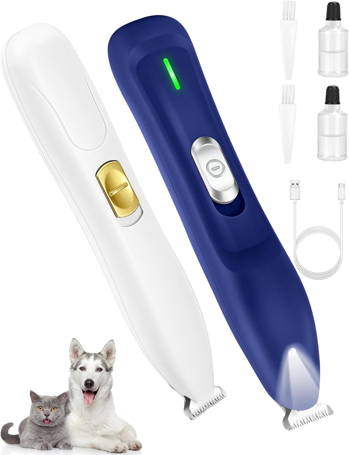 lexflext 2Speed Dog Paw Trimmer with LED Light(Blue