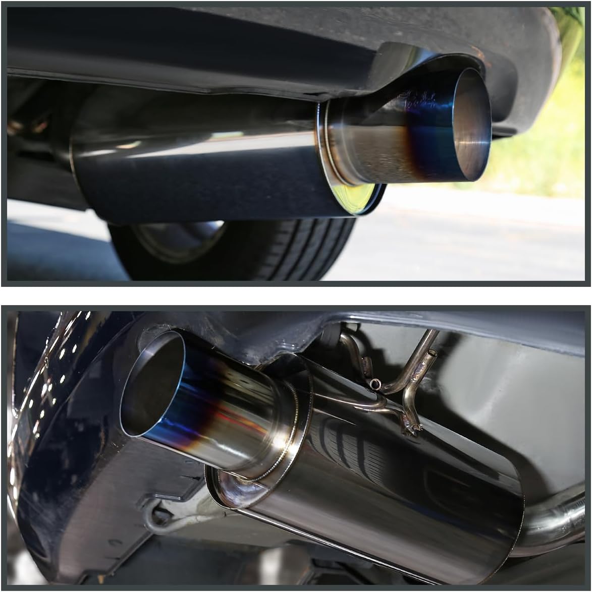 Spec-D Tuning Jdm 4" Tip Catback System Dc5 Compatible with 2002-2006 Acura RSX Base 2.0L