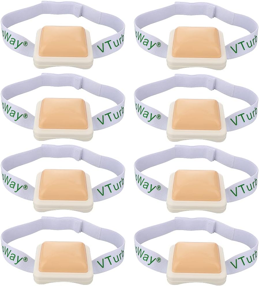 VTurboWay 8 Pack Injection Pad-Plastic Intramuscular, Injection Training Pad for Nurse, Medical Students Training Practice Pad
