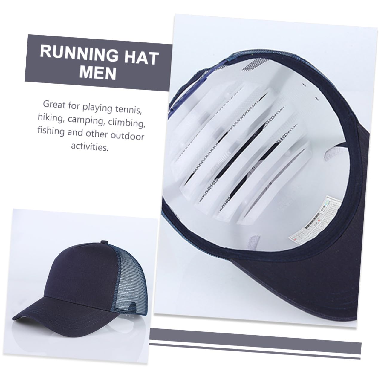 OUNONA Gorra de Béisbol Ligera y Transpirable con Protección Solar para Hombre Cómodo para Ciclismo Entrenamiento y Actividades al Aire Verano