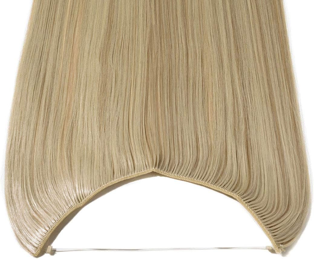 Secret Headband Wire in Natural Hair Extensions Rubber Band Straight Curly Wavy Hairpieces Brown Blonde Ombre for Women 20" Straight - Image 4