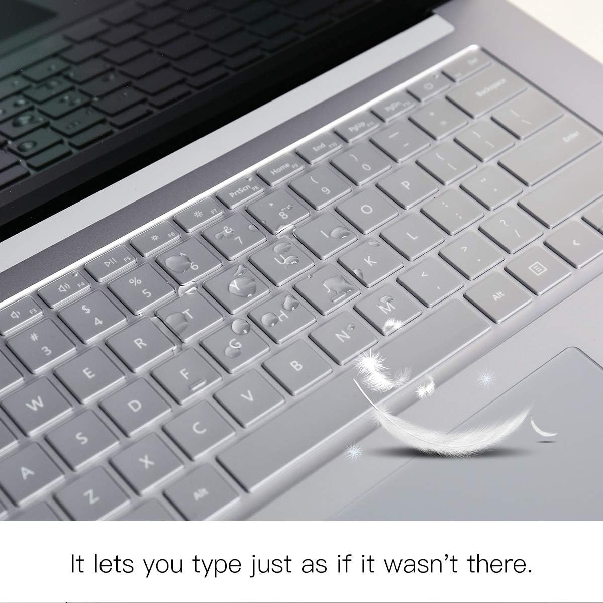 CaseBuy Ultra Thin Keyboard Cover for Microsoft Surface Laptop 5 4 3 13.5" & 15" 2022-2019, Surface Laptop 5 4 3 Keyboard Protector Skin, US Layout