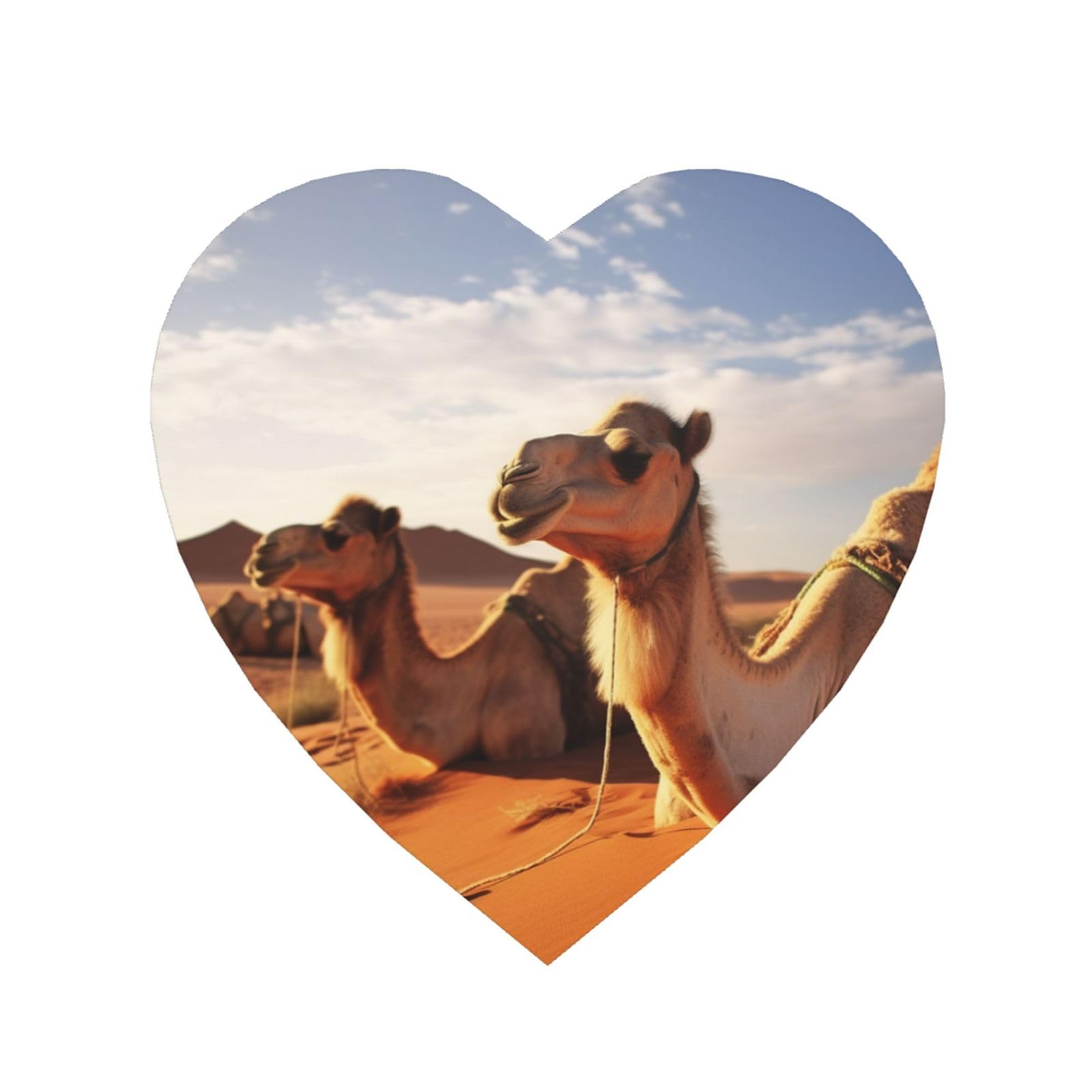 Fodpand Heart Shape Camels Rest Desert Fridge Magnets, Strong Small Refrigerator Magnets Decorative Magnets For Kitchen Fridge Office Locker - Funny Magnetic Stickers Birthday Gifts