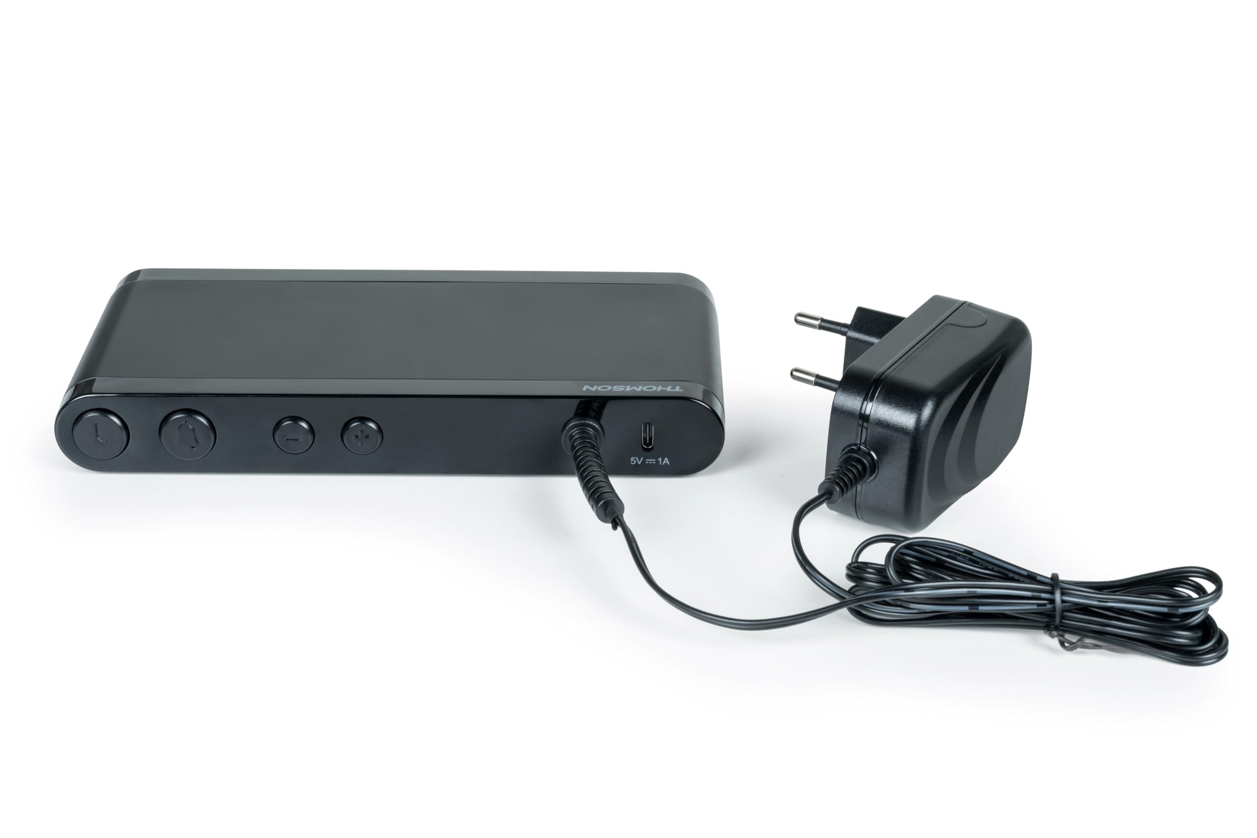 THOMSON Réveil avec Station de Charge sans Fil + Affichage de la température + Charge USB CT550I