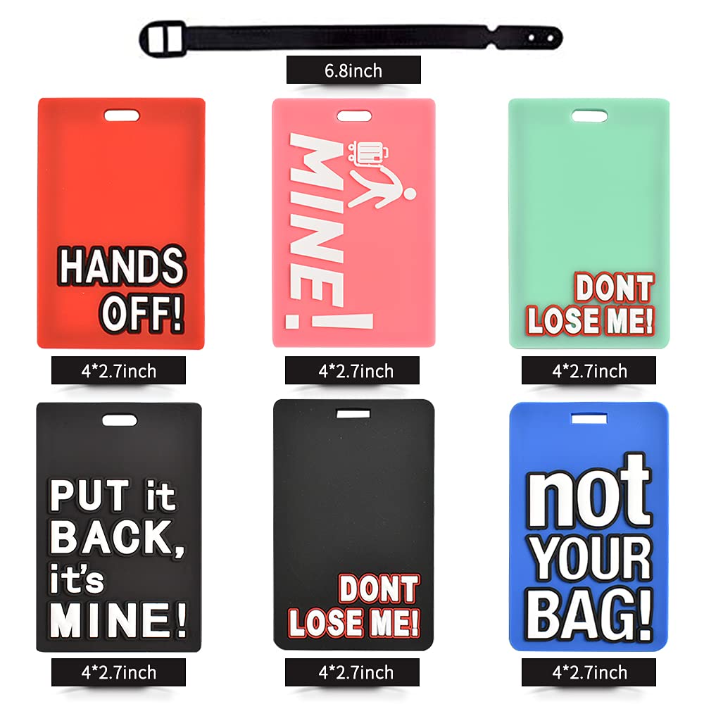 Lot De 5 Étiquettes Valise PU Avec Boucle Réglable – Identifiants Bagages Avion – 5 Couleurs Vives – Carte ID Protégée