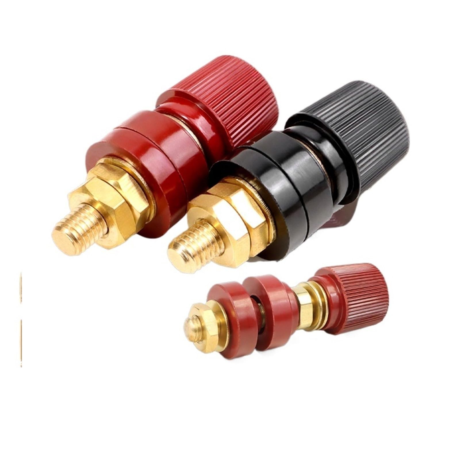 Perno in ottone Premium M5 M6 M8 M10 Nero + Rosso Set Accessori for kit terminale connettore for giunzione alimentazione batteria for auto