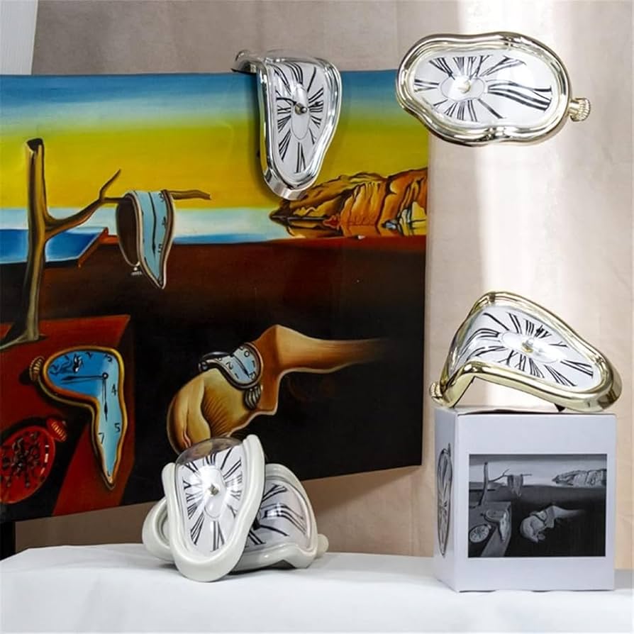 時計 置時計 溶ける時計 おもしろ ユニーク インテリア ダリ風 曲がった時計 Amazon.co.jp: 置き時計 ダリ風 置時計 溶ける時計 融解時計
