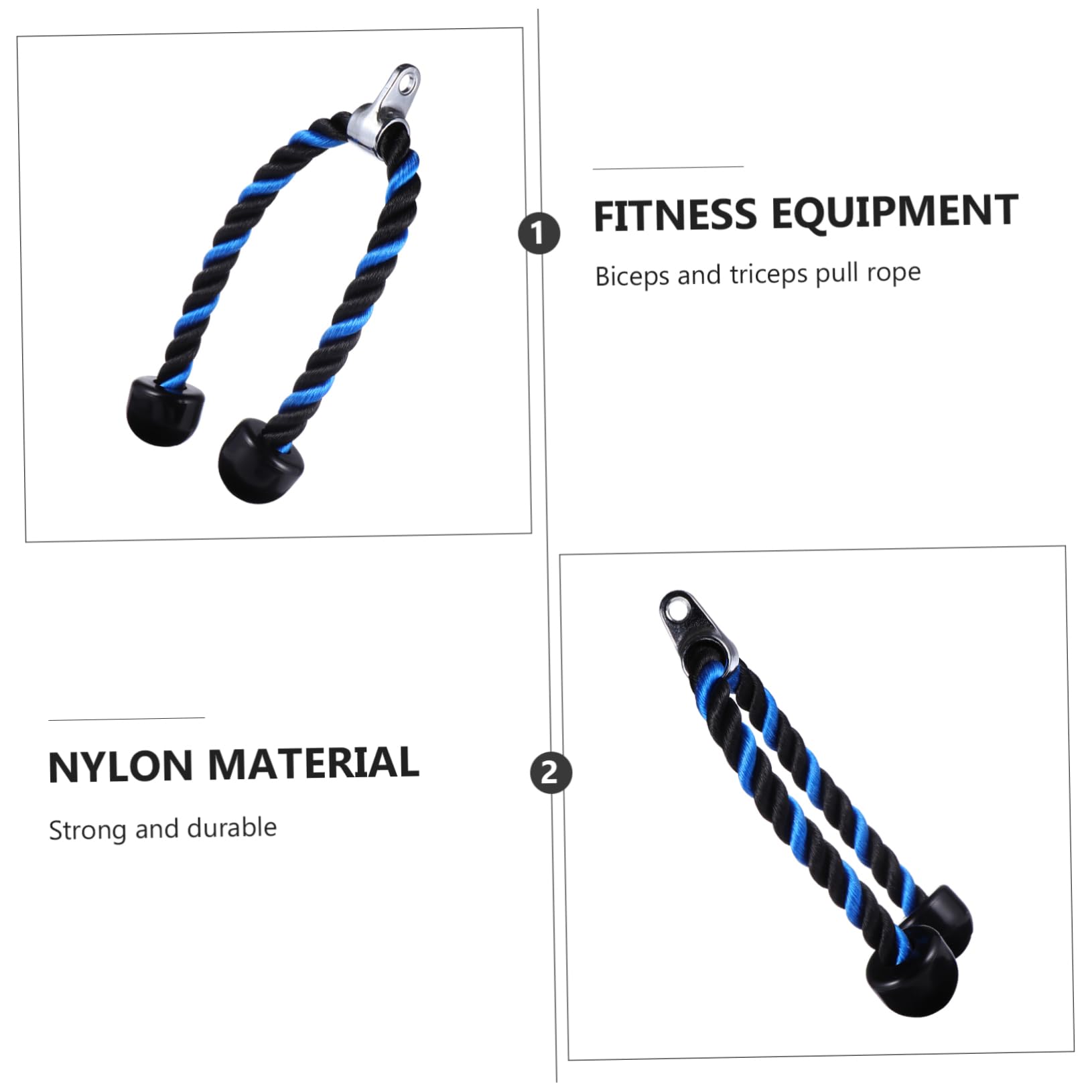VANZACK Zugseil Für Fitnessstudio Trizeps Seil Zugschnur Trizeps Drückkabel Seil Für Wockout Trizeps Stange Kabel Trizeps Hammerseil Bizeps Übungsseil Hochfester Nylon Filament